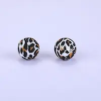 Printed Round Silicone Focal Beads