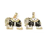 Brass Micro Pave Cubic Zirconia Pendants
