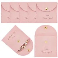 10Pcs Velvet Pouches with Snap Button