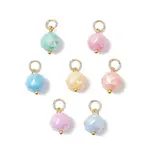 7Pcs Brass Glass Pendants