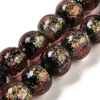 Handmade Dichroic Foil Glass Beads Strands