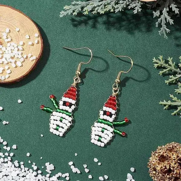 TOHO Round Seed Beads Dangle Earrings