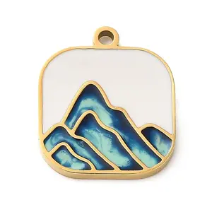 Ion Plating(IP) 304 Stainless Steel Enamel Pendants