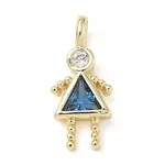 Brass Micro Pave Cubic Zirconia Pendants