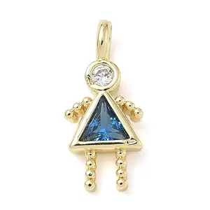 Brass Micro Pave Cubic Zirconia Pendants