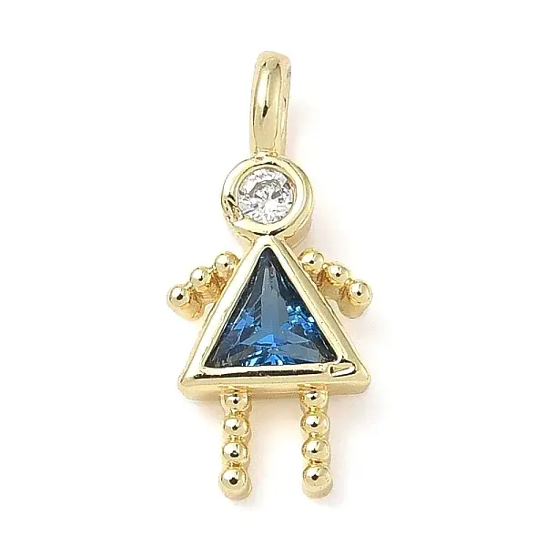 Brass Micro Pave Cubic Zirconia Pendants