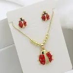 Alloy Enamel Pendant Necklaces & Stud Earrings Sets