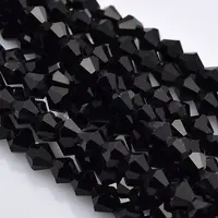 Faceted Bicone Glass Beads Strands
