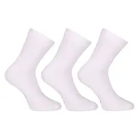 Nedeto 3PACK ponožky kotníkové bambusové bílé (3PBK02) S