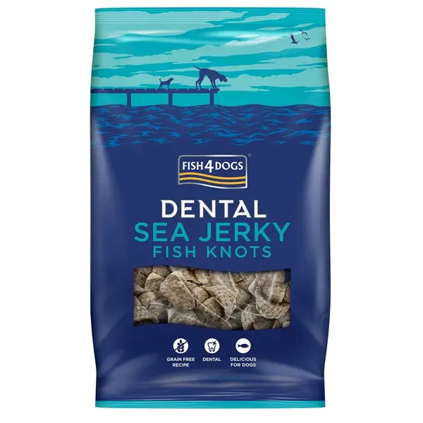 Fish4Dogs Pamlsky pro psy DENTAL SEA mořská ryba - uzlíky 500 g