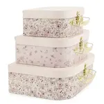 Bieco - Súprava troch kartónových kufríkov - jelenček Ella - dreamy flowers