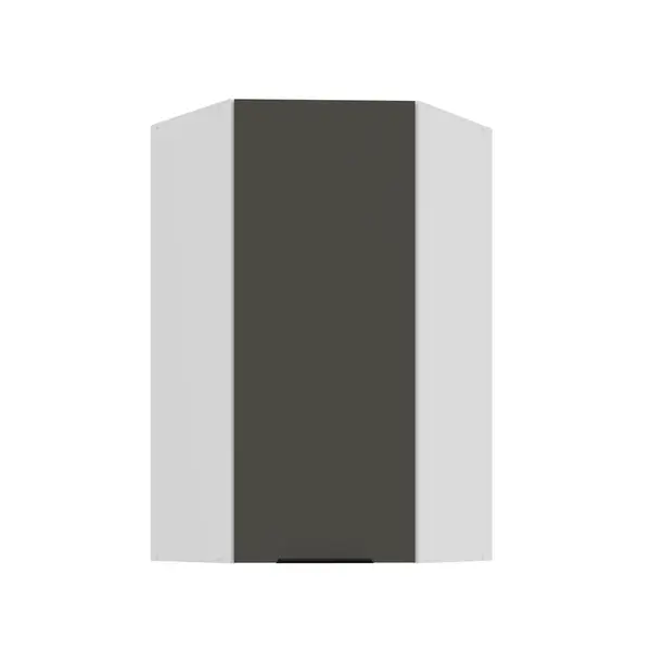 Horní rohová skříňka Aria 60x60 GN-108 1F (45°) Barva korpusu: Bílá, Barva dvířek: GR - Graphite AFM