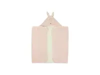 Detská osuška s kapucňou Mrs. Rabbit - 70 x 130 cm