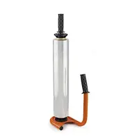 Odvíječ stretch fólie, ocelový, pro role šířky 300 až 500 mm s Ø středu 38, 50 a 76 mm