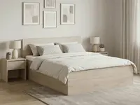 Postel SOFIA 160 x 200 cm, dub sonoma Rošt: S lamelovým roštem, Matrace: Bez matrace
