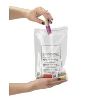 1000 x Ploché sáčky 280x400mm, s bezpečnostními informacemi, 75% recyklované, materiál LDPE, tloušťka 40µm | RAJA