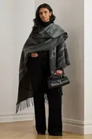 Pončo s příměsí vlny Lauren Ralph Lauren šedá barva, 454P04529