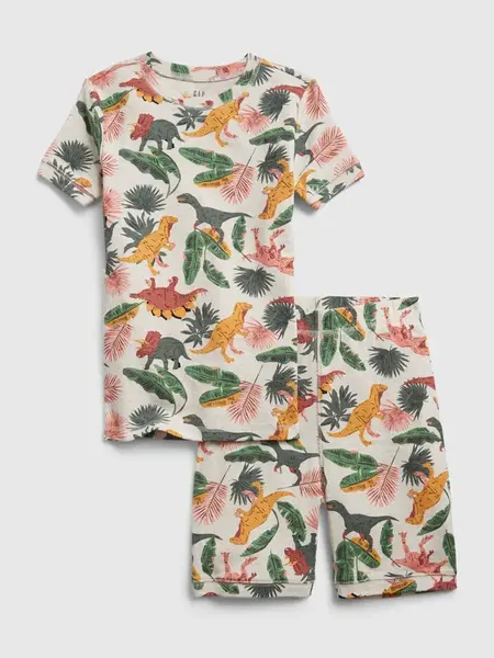 GAP Dětské pyžamo dinosourus print organic cotton pj set - Kluci