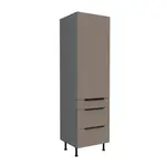 Vysoká potravinová skříňka Aria ANT 60 DKS-210 3S 1F - Premium Box Barva korpusu: Antracit, Barva dvířek: TA - Sandgrau AFM