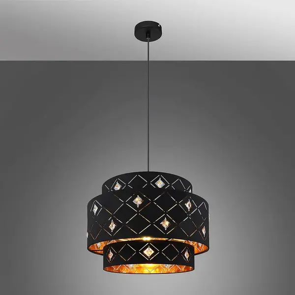 Luster 15448H1 Čierno-zlatá LW1