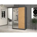 Skříň Iga 120 antracit artisan A/C- zrcadlo
