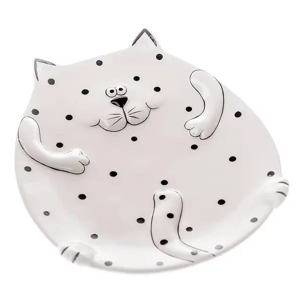 Keramický talíř- kočka