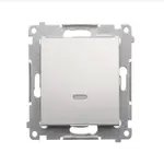 DW1L/43 Jednopólový vypínač s podsvietením strieborný mat