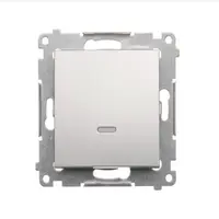 DW1L/43 Jednopólový vypínač s podsvietením strieborný mat