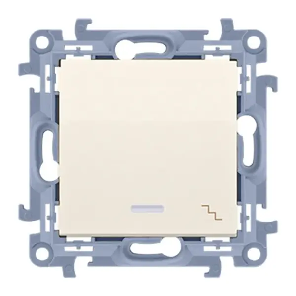 Schodiskový vypínač s podsvietením LED krémový CW6L.01/41