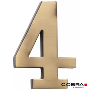 Cislo 3D bronz cesany 4 - 5 cm