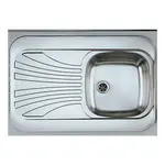 Dřez 1K 800/600 pravý satén + sifon