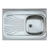 Dřez 1K 800/600 pravý satén + sifon