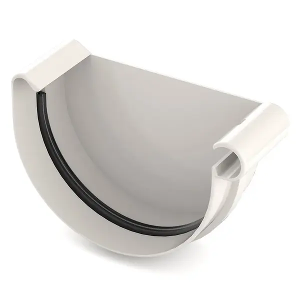 Žlabové čelo pravé 125 mm Bryza bílá