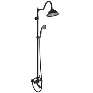 Sprchový set Rea Bergamo černá broušená