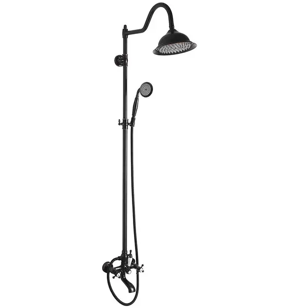 Sprchový set Rea Bergamo černá broušená