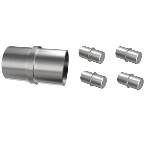 Spojka zábradlí nehrdz. oceľ 1x42.4 + 4x12 aisi304