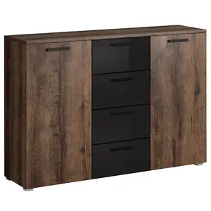 Komoda Galaxy 26 dub monastery/čierna lesklá