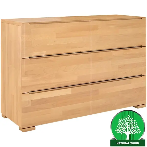 Komoda drevená buk 6s Skandica Sparta prírodný