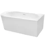 Voľne stojaca vaňa rohová Avita A-Line 170/75 P + sifón klik-klak čierny s prepadom slim