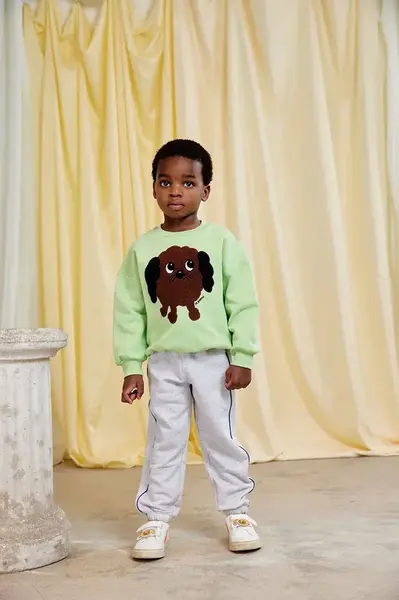 Dětské bavlněné tepláky Mini Rodini šedá barva, 11000352