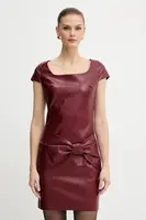 Šaty Guess ALIENOR vínová barva, mini, W5BK55 WGIK0