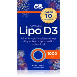 GS Lipo D3 1000 IU kapsuly s vitamínom D 70 cps