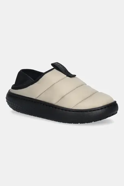 Dětské papuče Crocs Classic Puff Moc K béžová barva, 210589