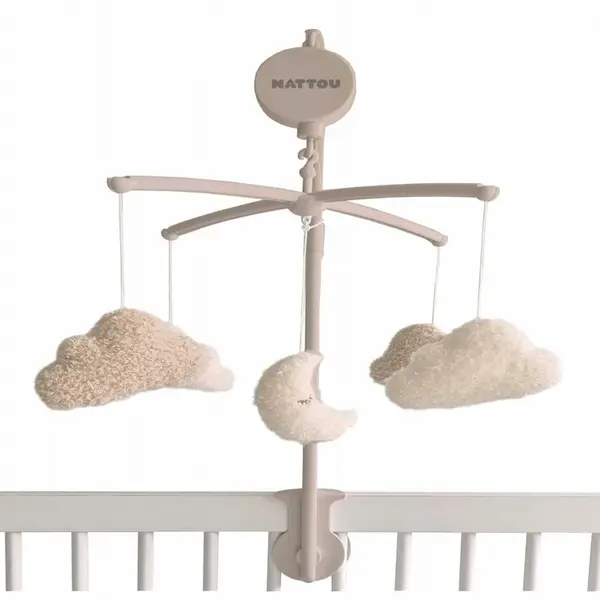 NATTOU Kolotoč hudební nad postýlku Teddy 0m+