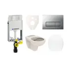 Cenovo zvýhodnený závesný WC set Geberit na zamurovanie + WC Ceramia S-Line SIKOGE1U8
