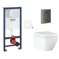 Závesný wc set do ľahkých stien / predstenová montáž GROHE Euro Ceramic SIKOGRSEUSCAL0