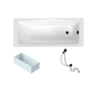 Obdĺžniková vaňa SAT Feel 170x75 cm smaltovaná oceľ ľavá aj pravá SATBVFEEL170754