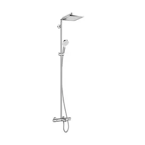 Hansgrohe Crometta E sprchový systém na stenu s termostatickou batériou chróm 27298000