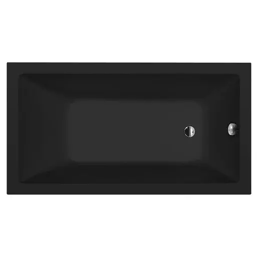 Obdĺžniková vaňa Polysan Noemi 160x80 cm akrylát ľavá aj pravá čierna matná 71722.21
