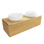 Kúpeľňová skrinka s krytom SAT Feel 120x30x46 cm medový dub mat SATFEEL120DMD